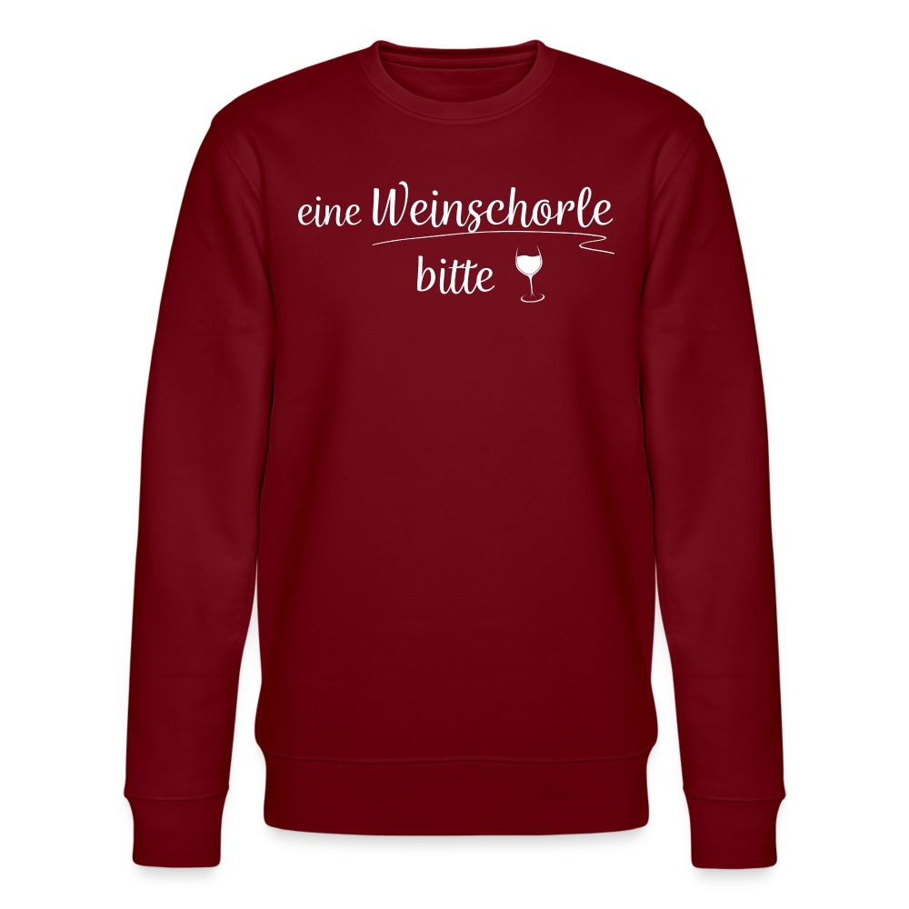 eine Weinschorle bitte - Männer Bio-Sweatshirt - Burgunderrot