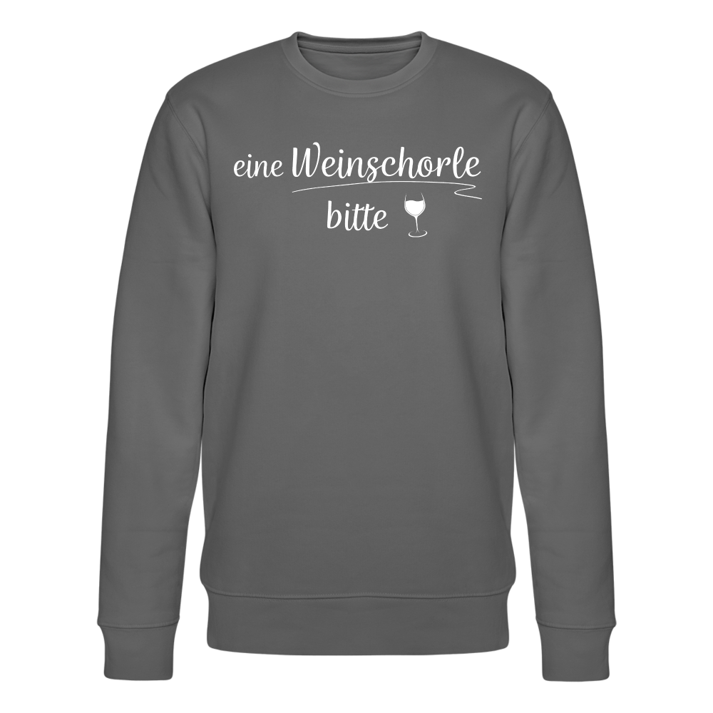 eine Weinschorle bitte - Männer Bio-Sweatshirt - Anthrazit