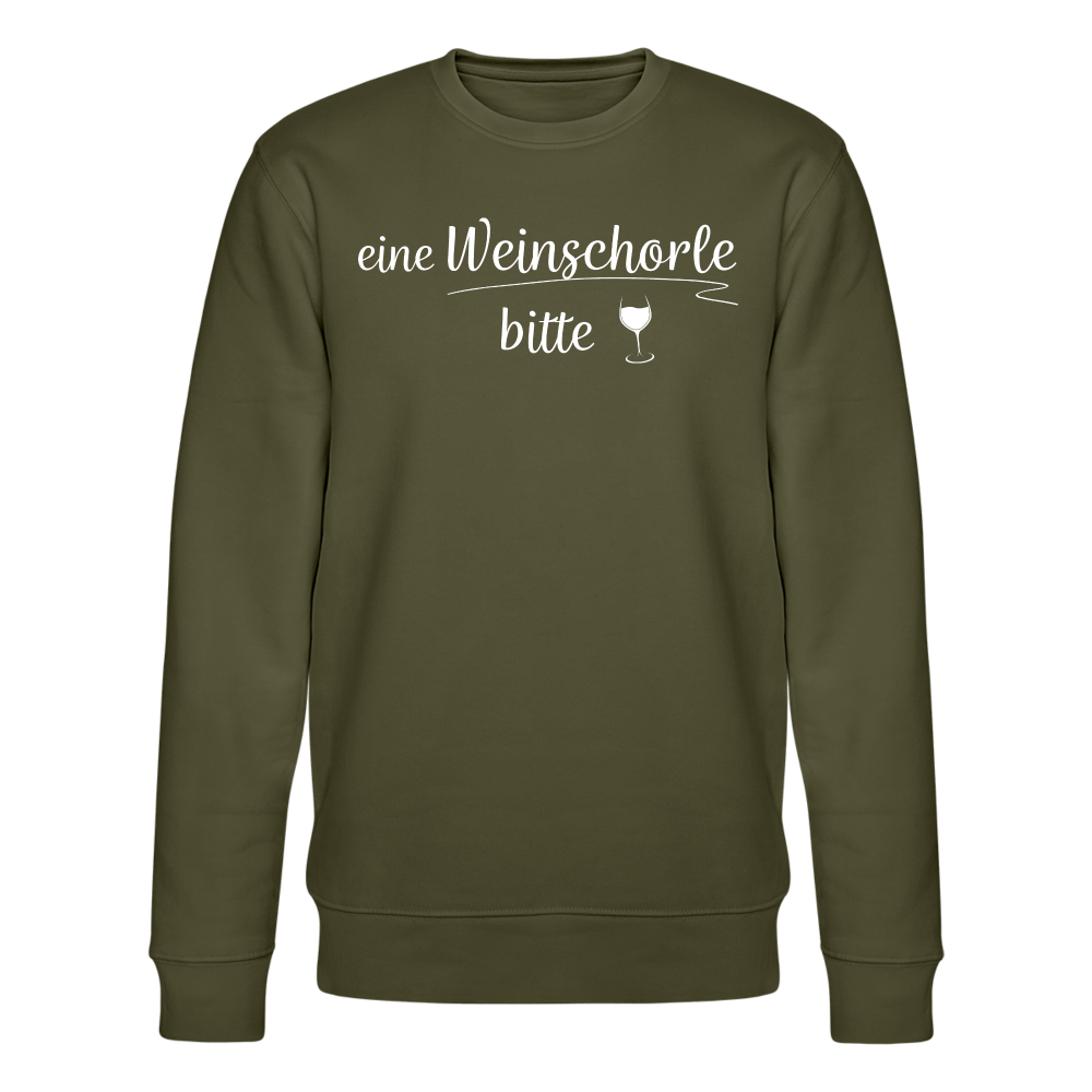 eine Weinschorle bitte - Männer Bio-Sweatshirt - Khaki