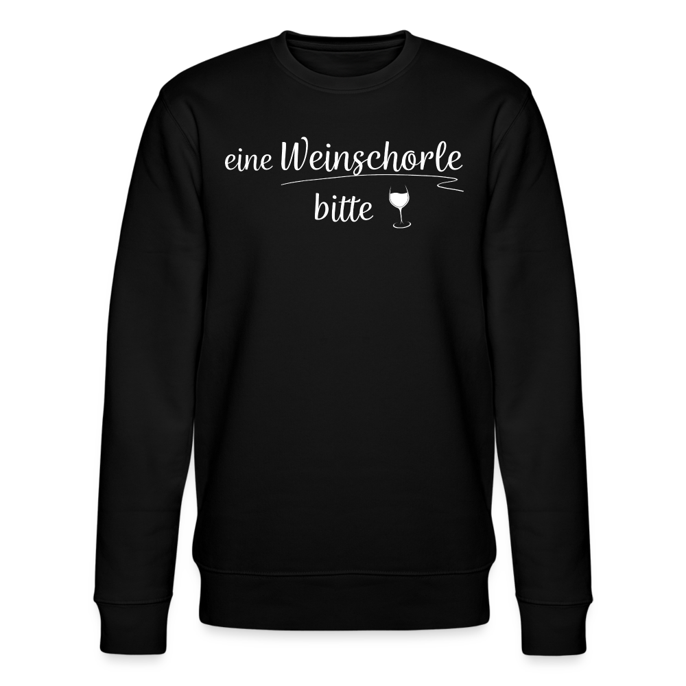 eine Weinschorle bitte - Männer Bio-Sweatshirt - Schwarz