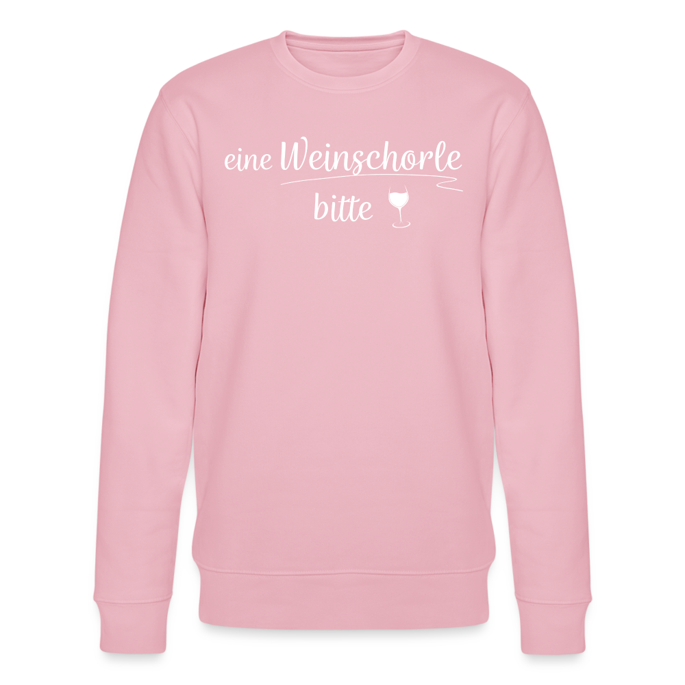 eine Weinschorle bitte - Männer Bio-Sweatshirt - Hellrosa