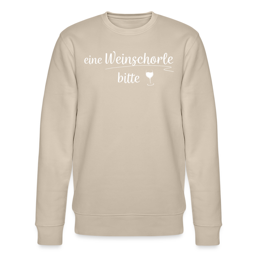 eine Weinschorle bitte - Männer Bio-Sweatshirt - Beige