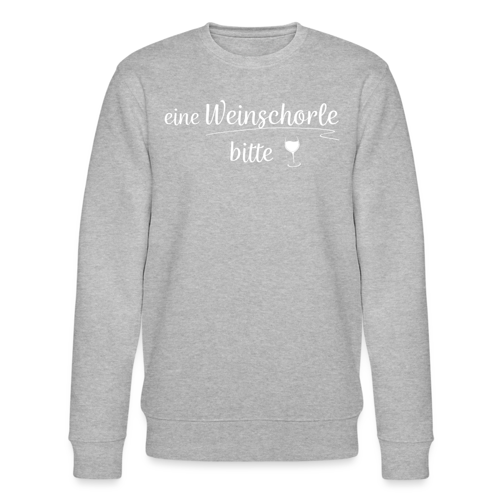 eine Weinschorle bitte - Männer Bio-Sweatshirt - Grau meliert