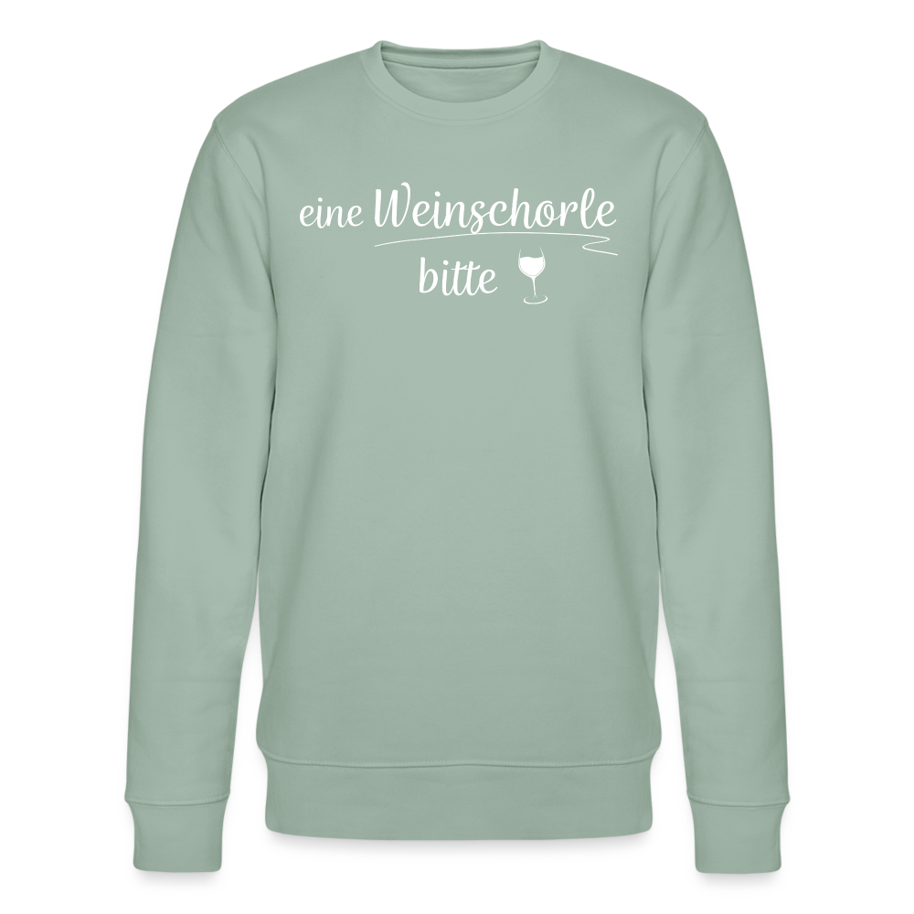 eine Weinschorle bitte - Männer Bio-Sweatshirt - Helles Graugrün