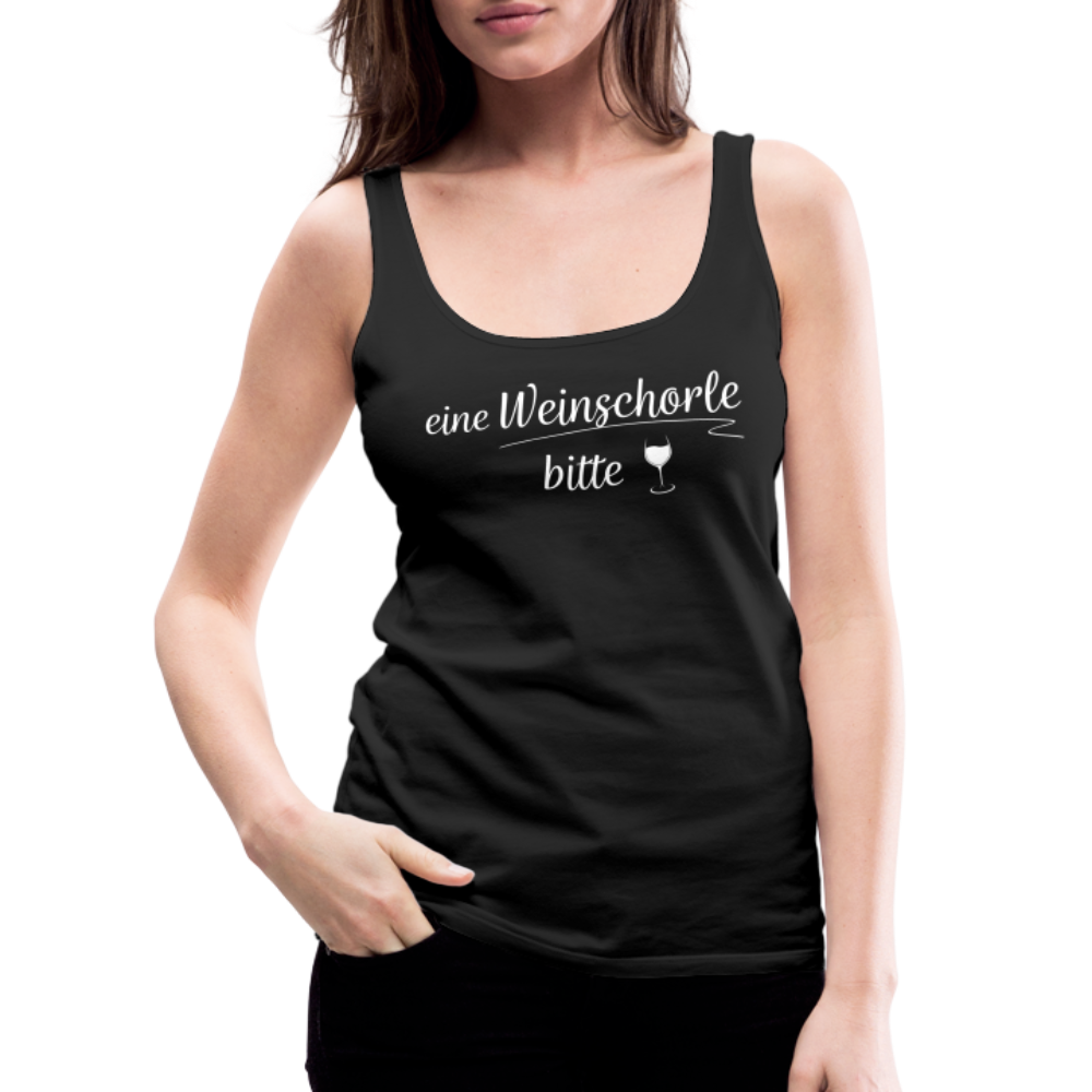 eine Weinschorle bitte - Frauen Tank Top - Schwarz