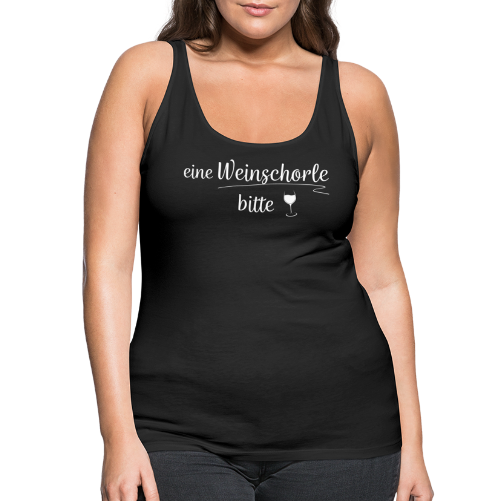 eine Weinschorle bitte - Frauen Tank Top - Schwarz