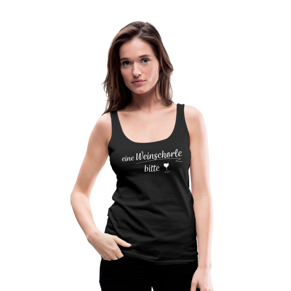 eine Weinschorle bitte - Frauen Tank Top - Schwarz