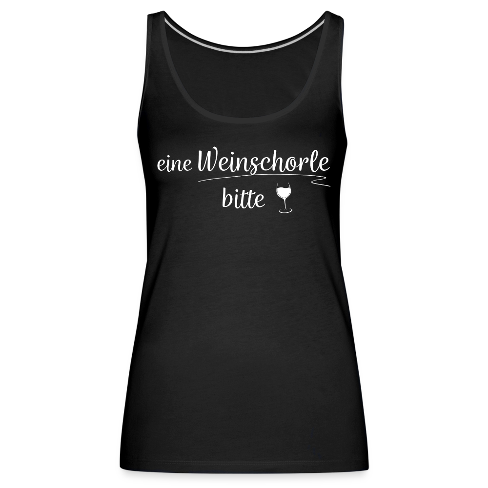 eine Weinschorle bitte - Frauen Tank Top - Schwarz