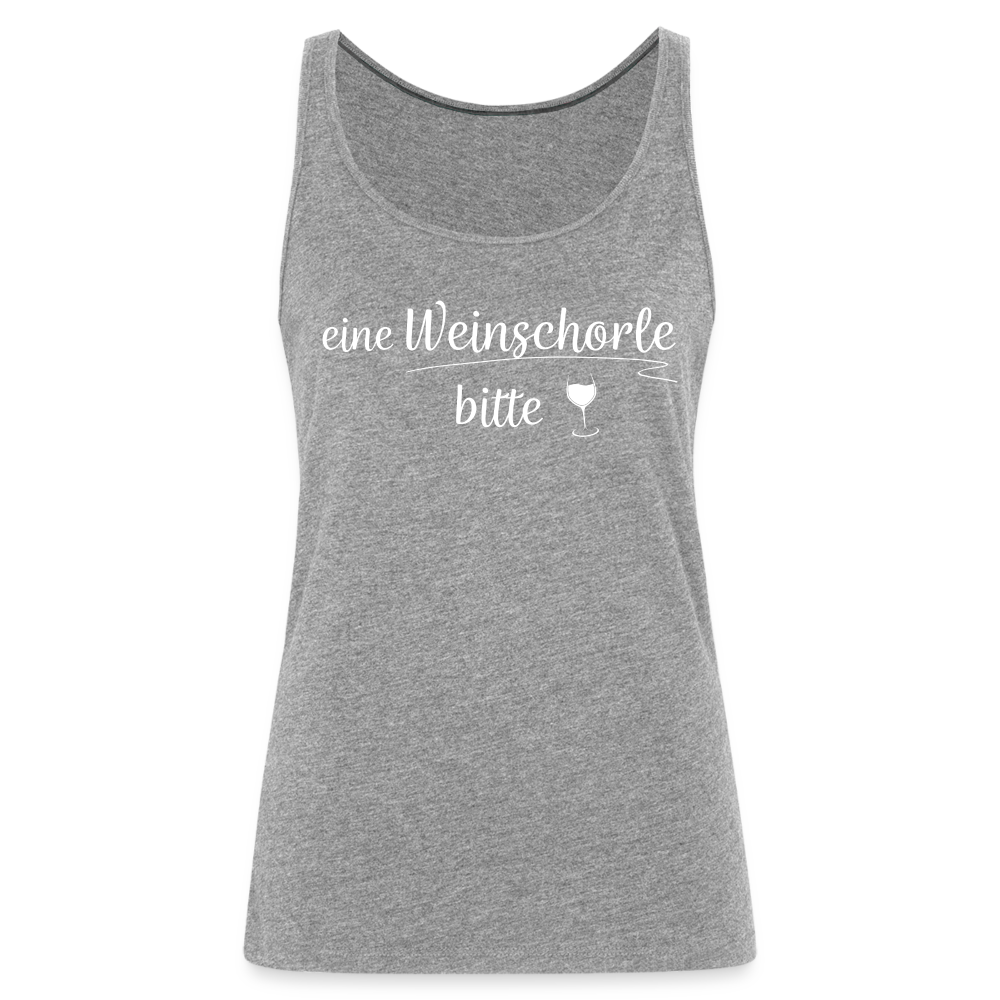 eine Weinschorle bitte - Frauen Tank Top - Grau meliert