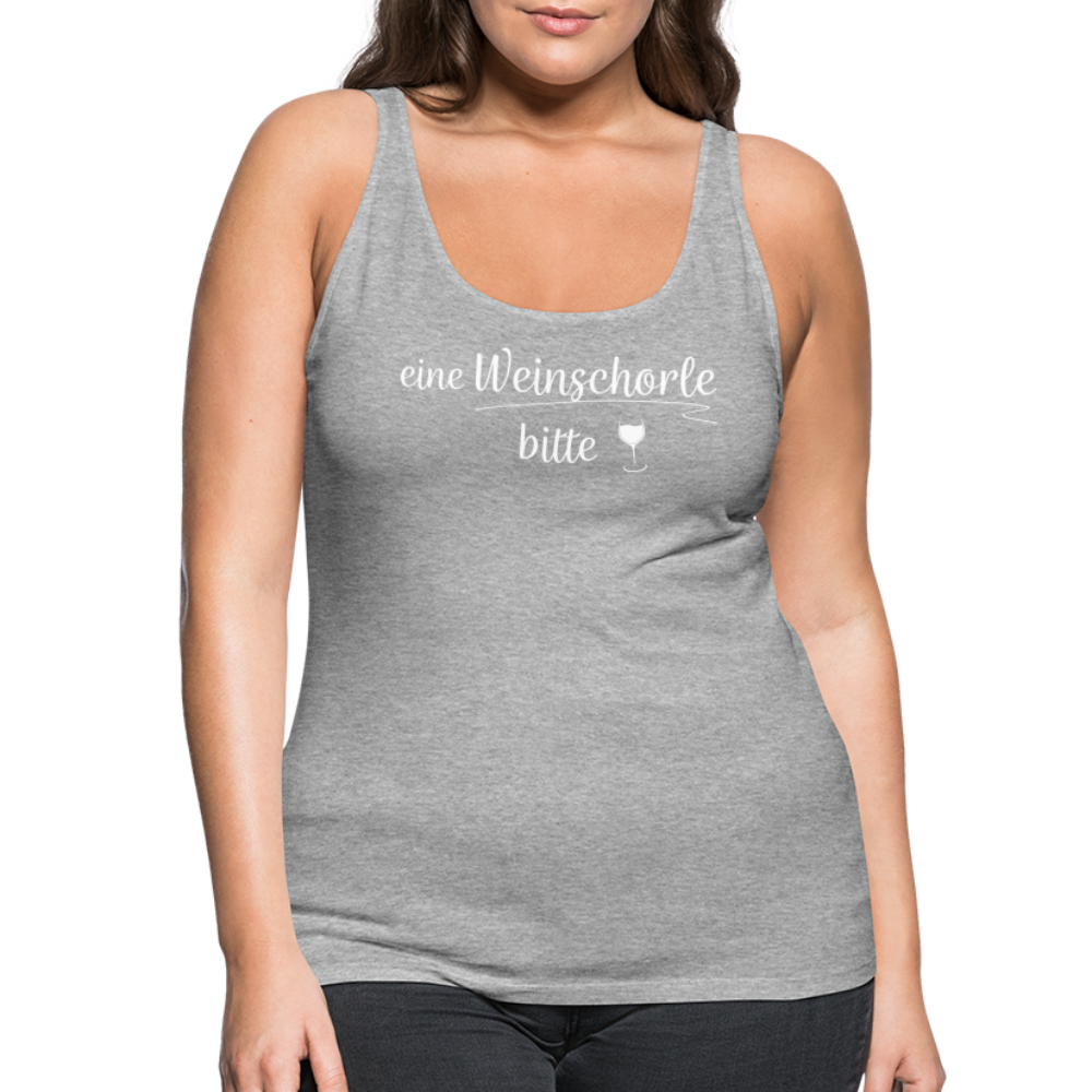 eine Weinschorle bitte - Frauen Tank Top - Grau meliert