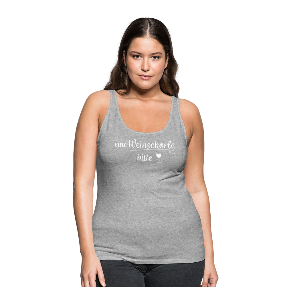 eine Weinschorle bitte - Frauen Tank Top - Grau meliert