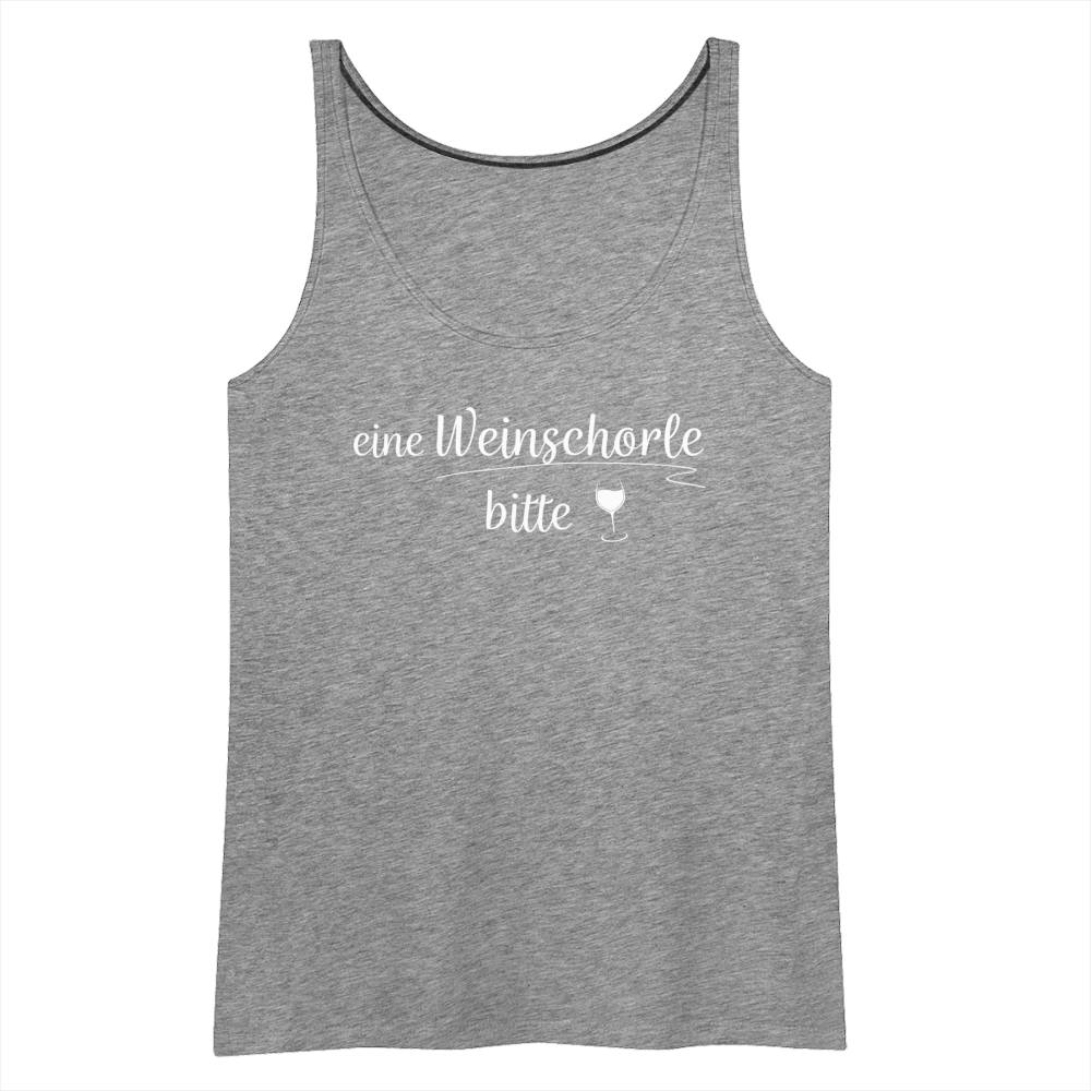 eine Weinschorle bitte - Frauen Tank Top - Grau meliert