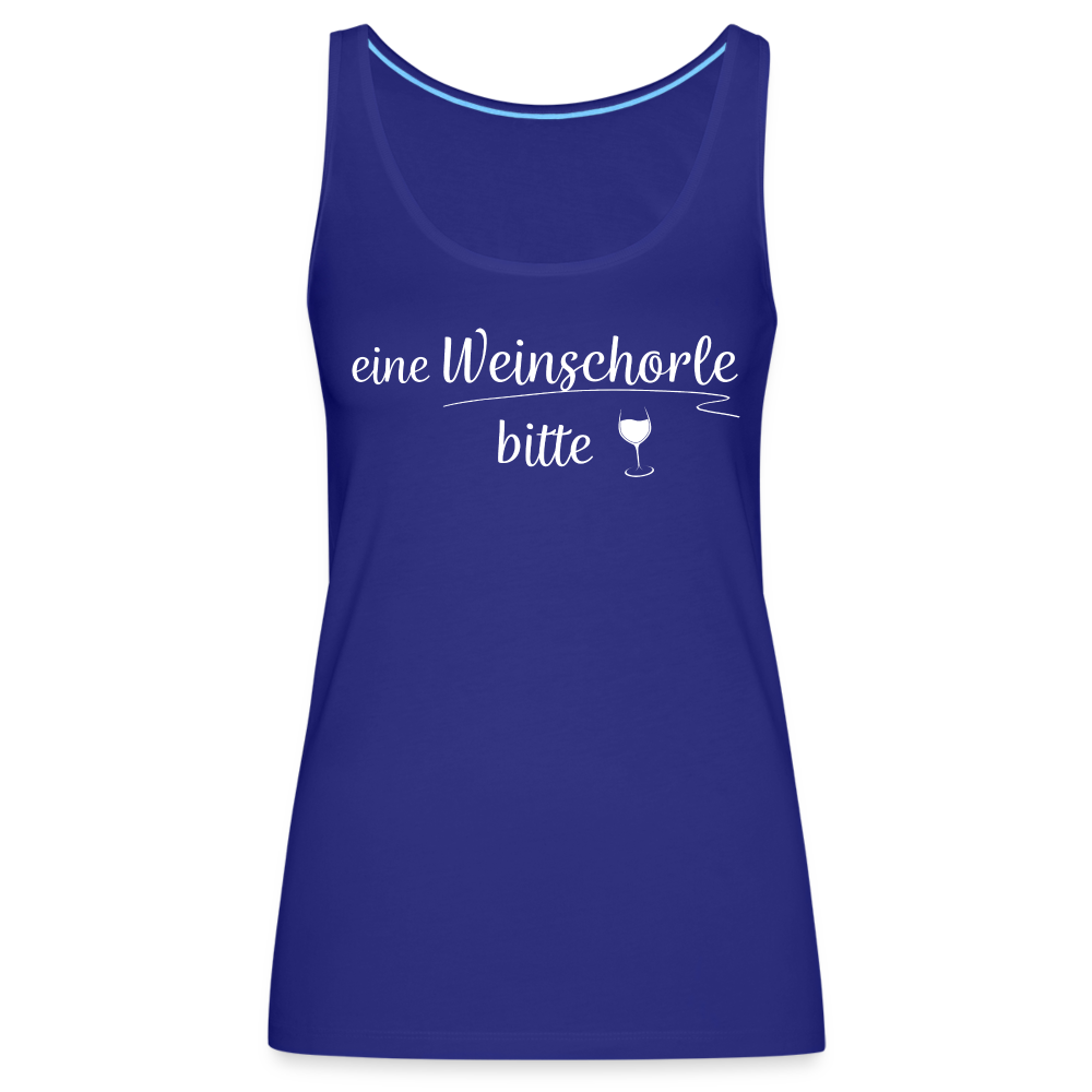 eine Weinschorle bitte - Frauen Tank Top - Königsblau