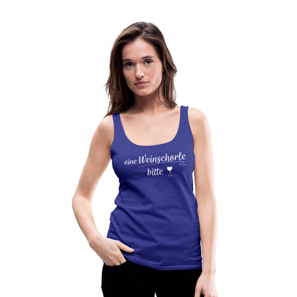 eine Weinschorle bitte - Frauen Tank Top - Königsblau