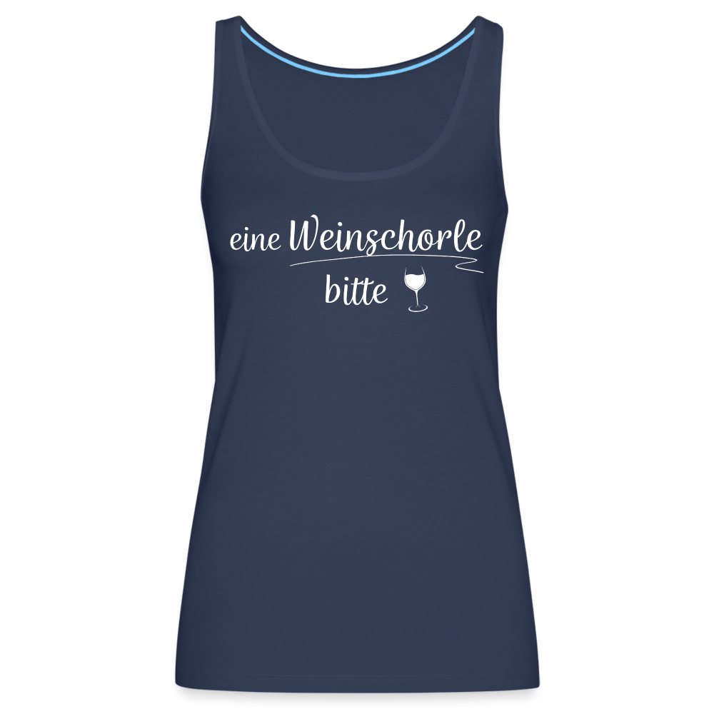 eine Weinschorle bitte - Frauen Tank Top - Navy