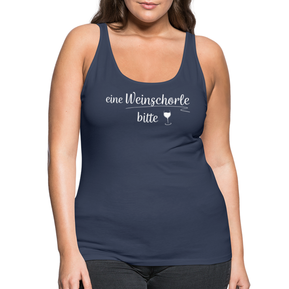 eine Weinschorle bitte - Frauen Tank Top - Navy