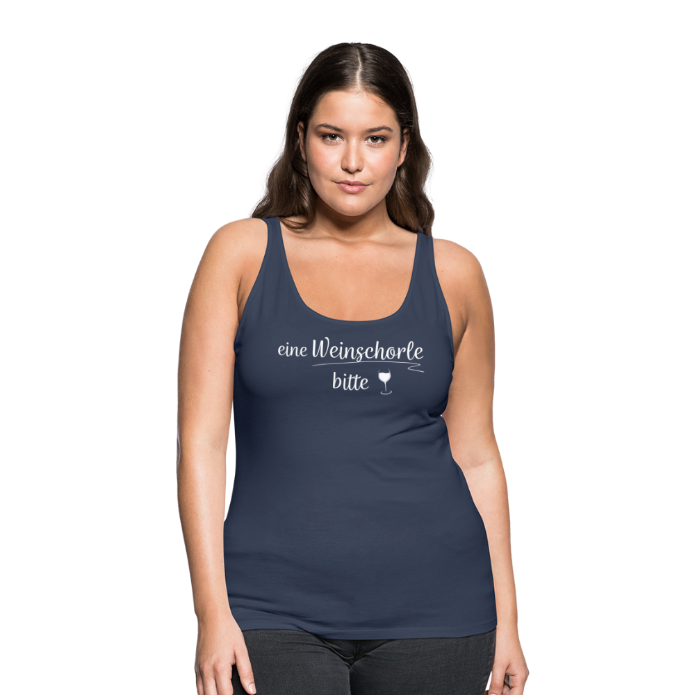 eine Weinschorle bitte - Frauen Tank Top - Navy