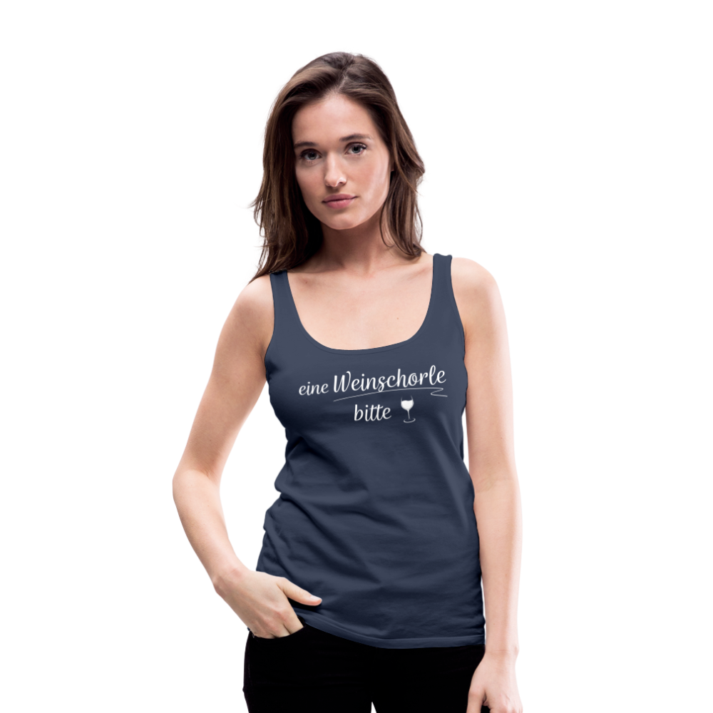 eine Weinschorle bitte - Frauen Tank Top - Navy