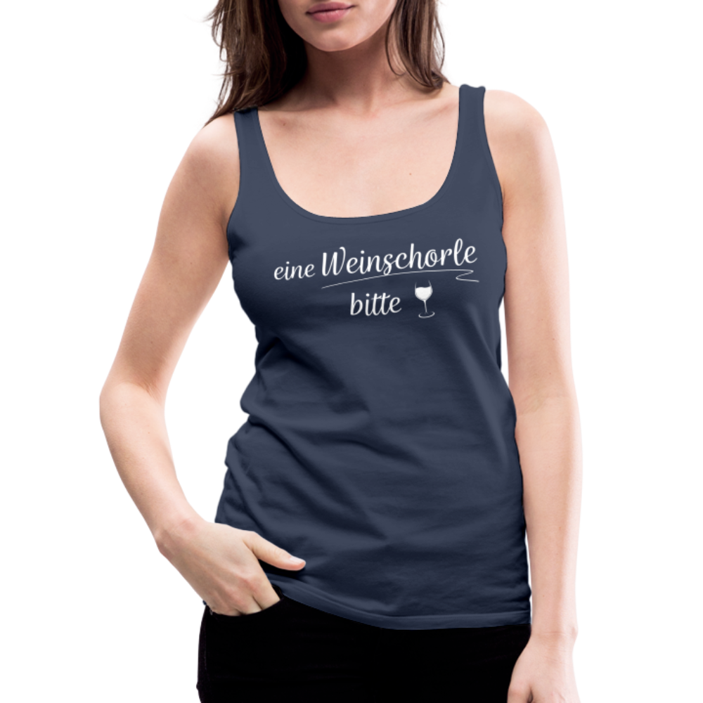 eine Weinschorle bitte - Frauen Tank Top - Navy