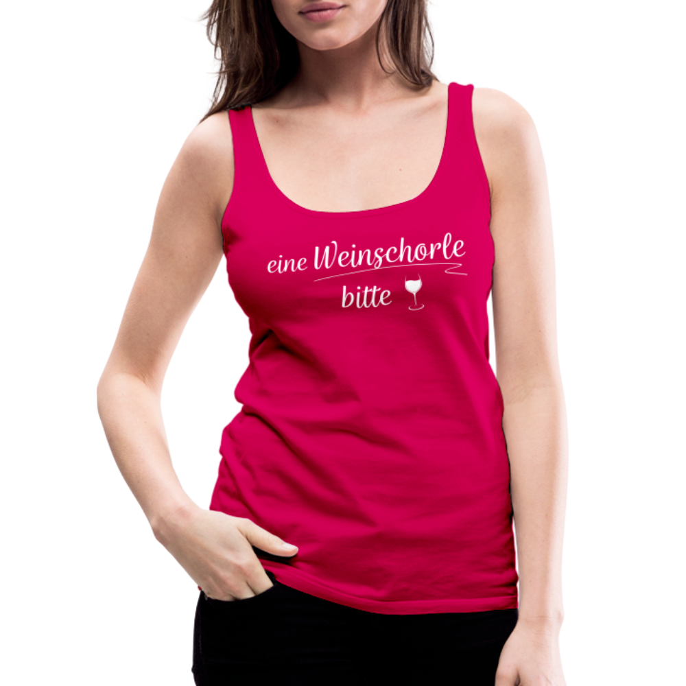 eine Weinschorle bitte - Frauen Tank Top - dunkles Pink