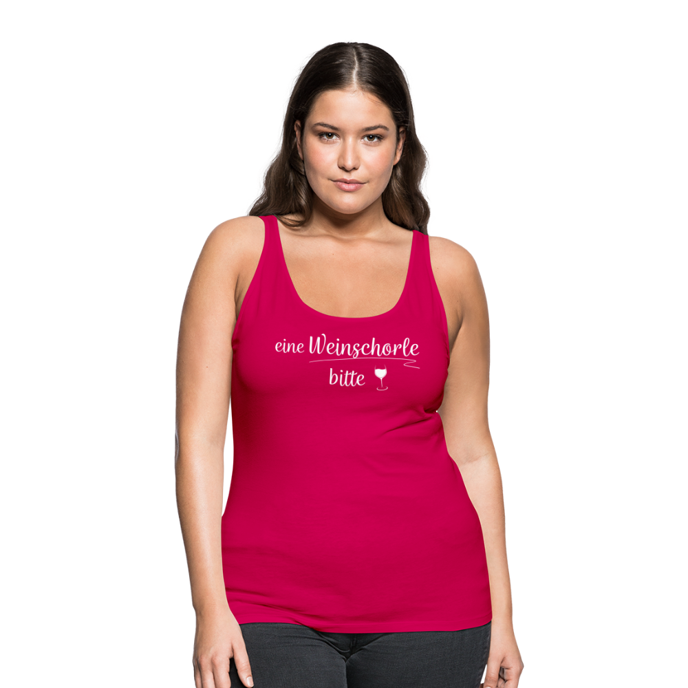 eine Weinschorle bitte - Frauen Tank Top - dunkles Pink