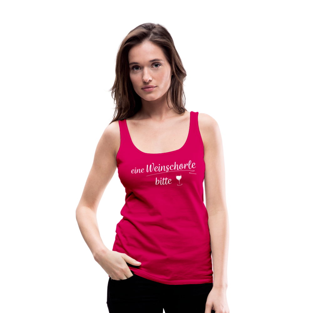 eine Weinschorle bitte - Frauen Tank Top - dunkles Pink