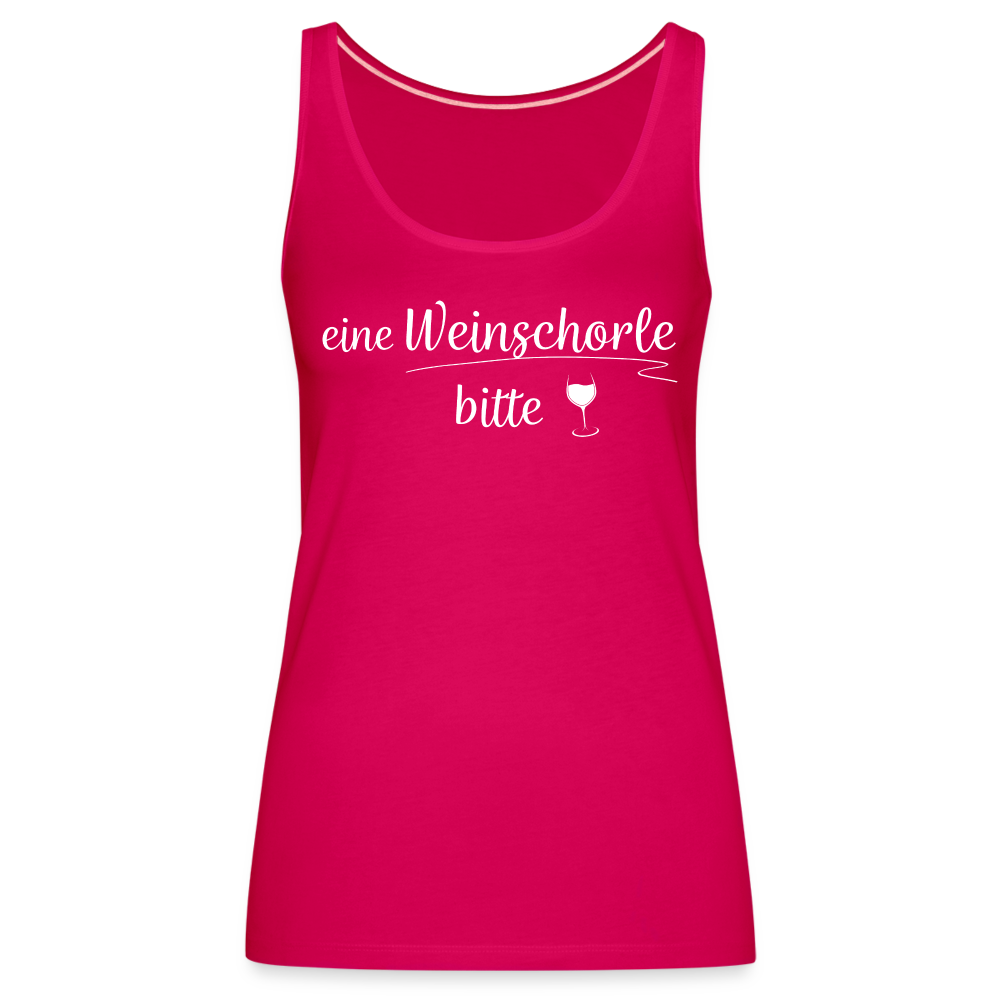 eine Weinschorle bitte - Frauen Tank Top - dunkles Pink