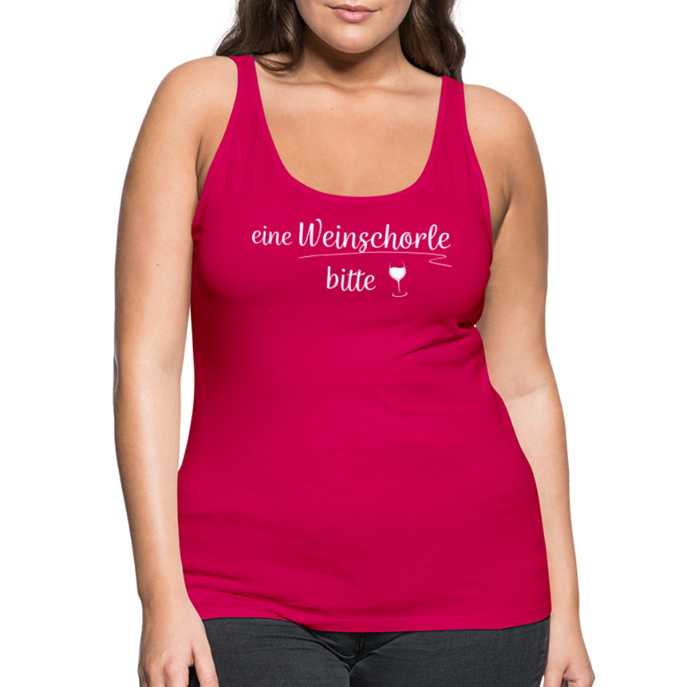 eine Weinschorle bitte - Frauen Tank Top - dunkles Pink