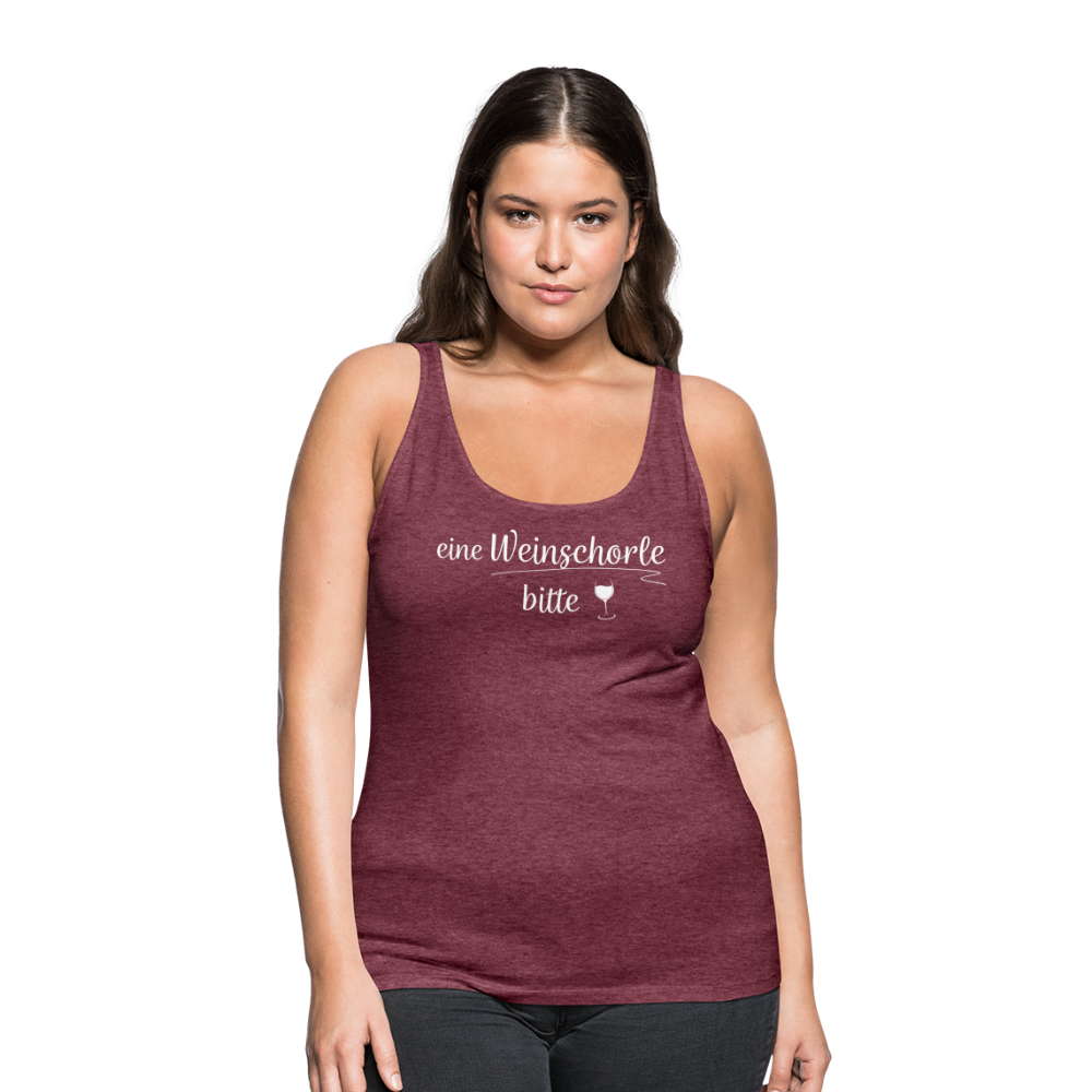 eine Weinschorle bitte - Frauen Tank Top - Bordeauxrot meliert