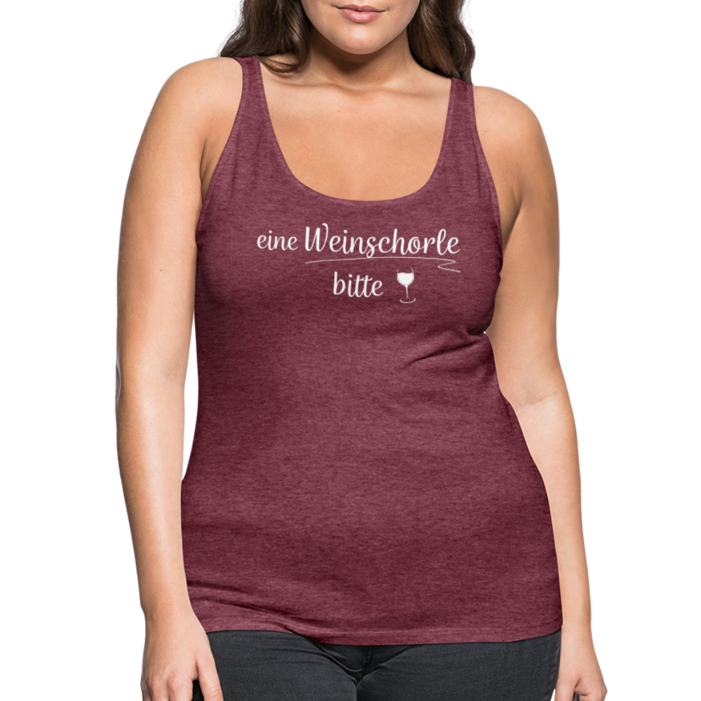 eine Weinschorle bitte - Frauen Tank Top - Bordeauxrot meliert