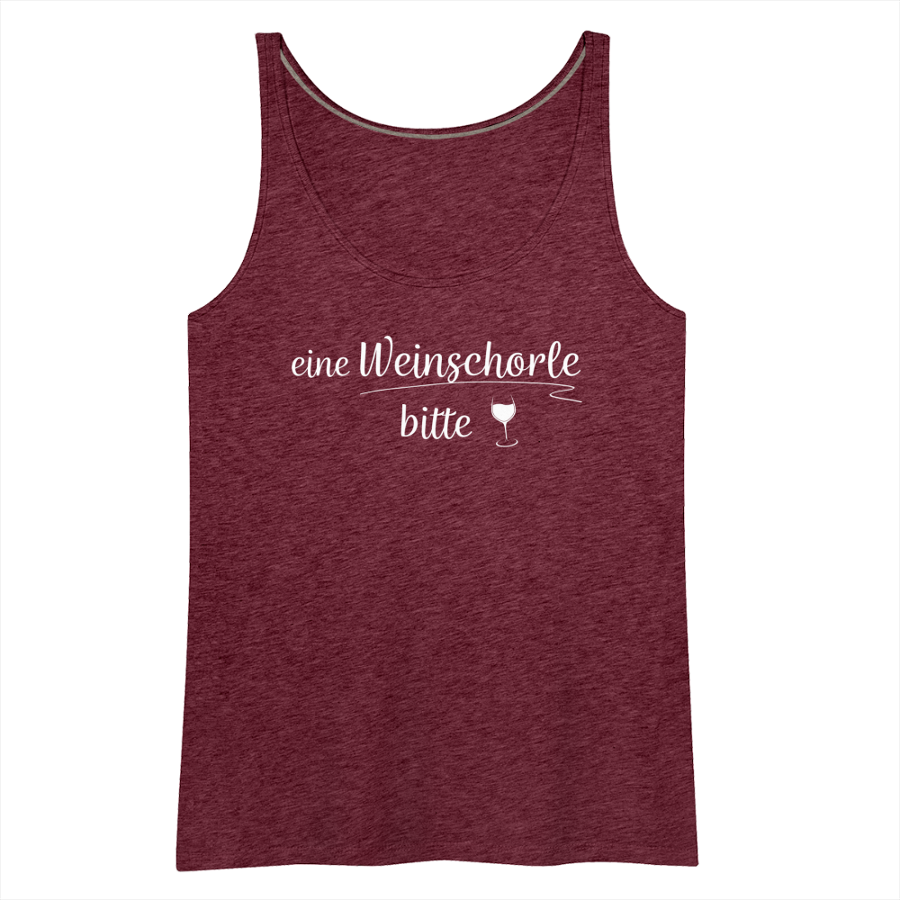 eine Weinschorle bitte - Frauen Tank Top - Bordeauxrot meliert