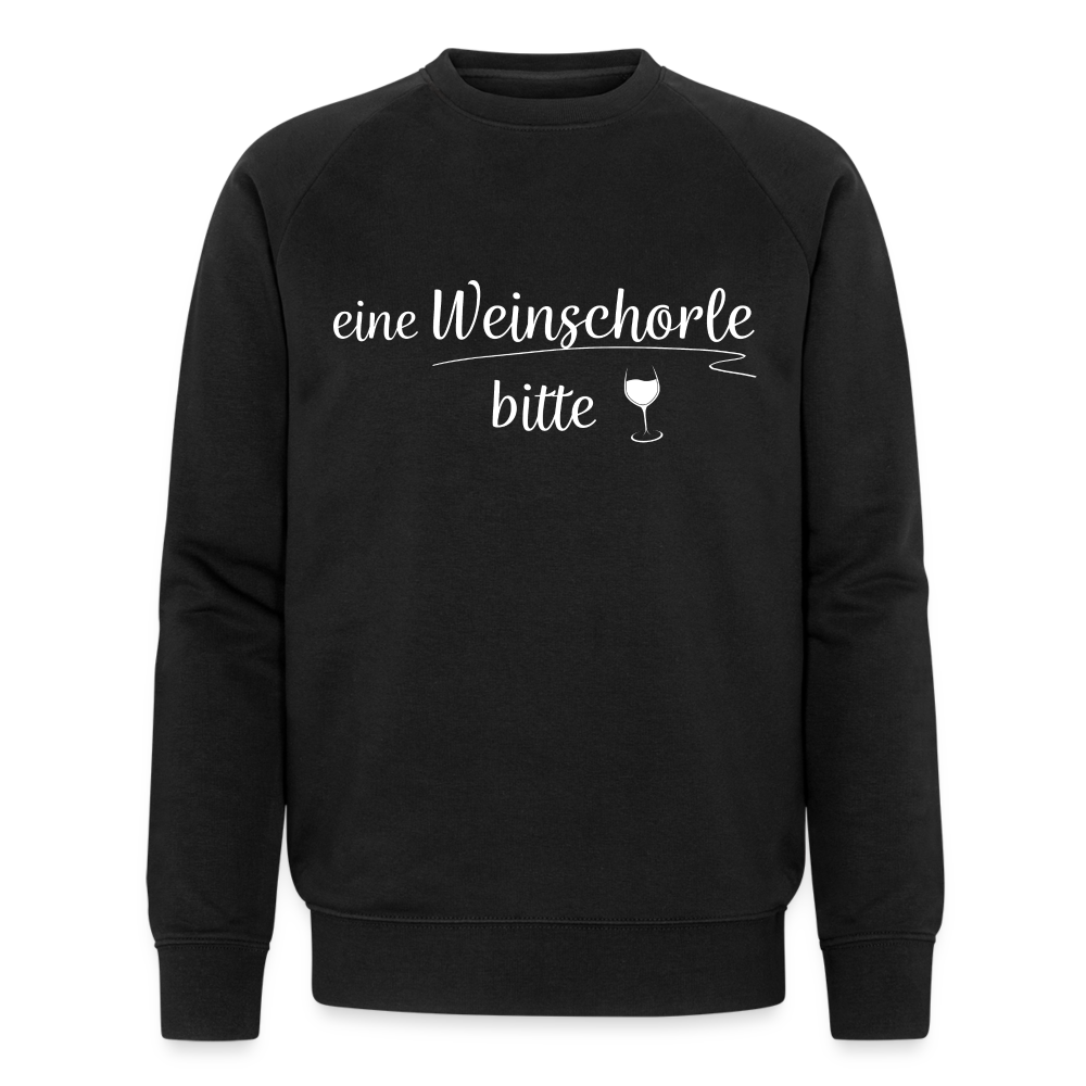 eine Weinschorle bitte - Männer Bio-Sweatshirt - Schwarz