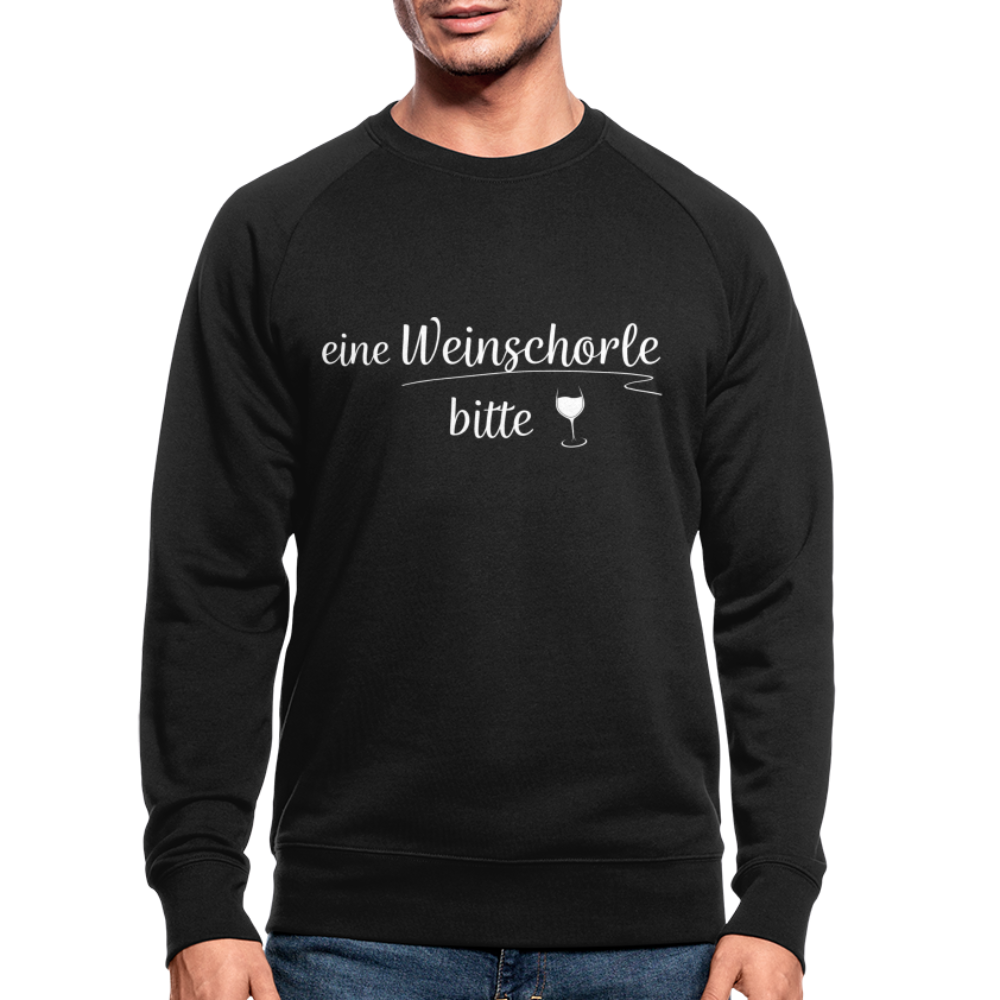 eine Weinschorle bitte - Männer Bio-Sweatshirt - Schwarz