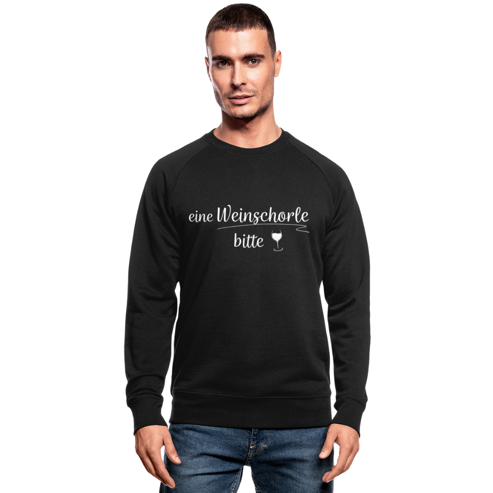 eine Weinschorle bitte - Männer Bio-Sweatshirt - Schwarz