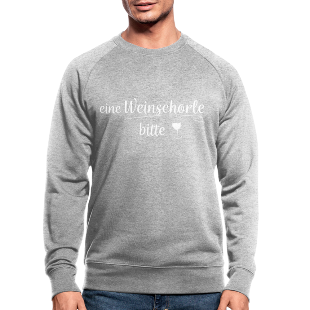 eine Weinschorle bitte - Männer Bio-Sweatshirt - Grau meliert