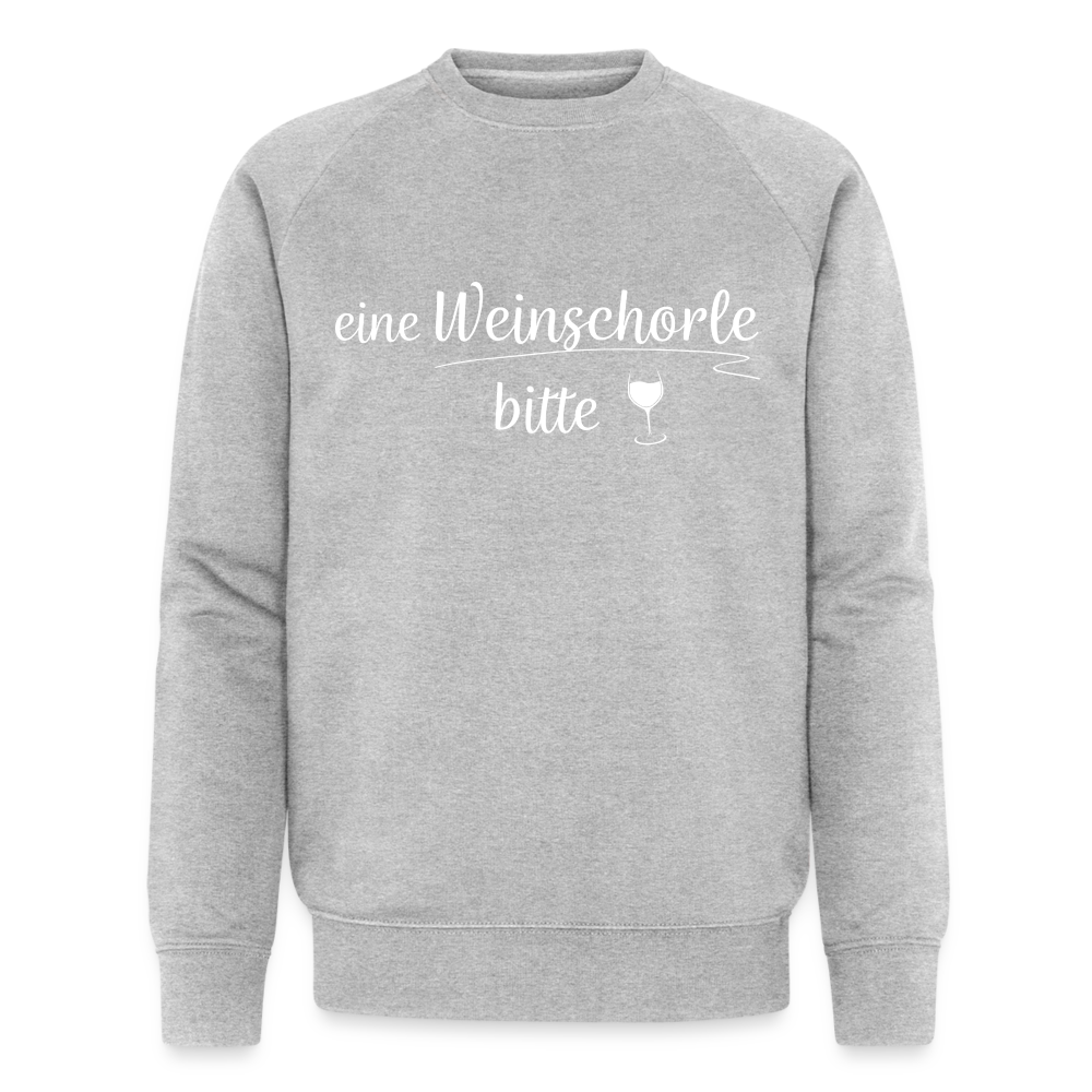 eine Weinschorle bitte - Männer Bio-Sweatshirt - Grau meliert