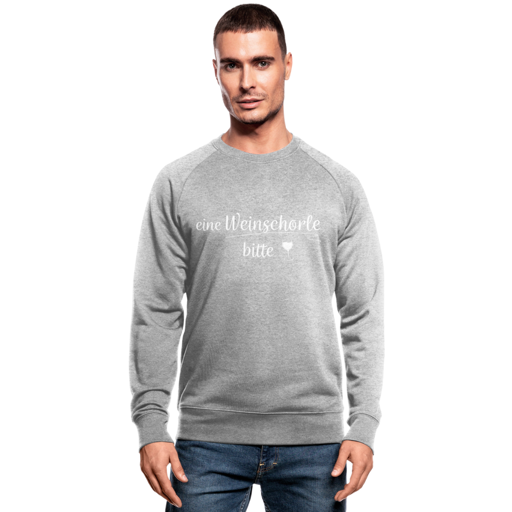 eine Weinschorle bitte - Männer Bio-Sweatshirt - Grau meliert