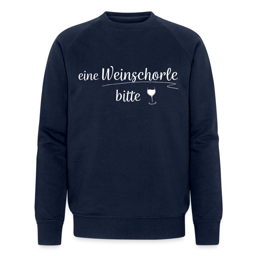 eine Weinschorle bitte - Männer Bio-Sweatshirt - Navy