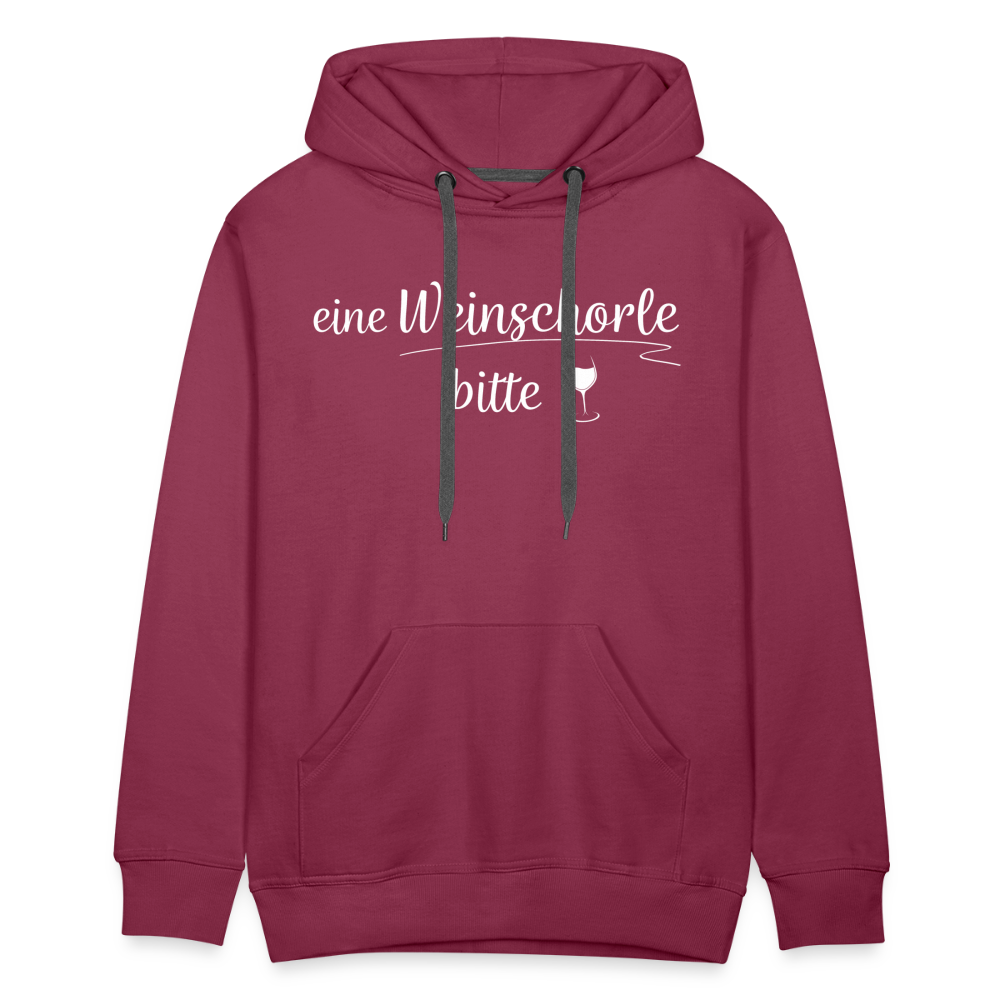 eine Weinschorle bitte - Männer Hoodie - Bordeaux