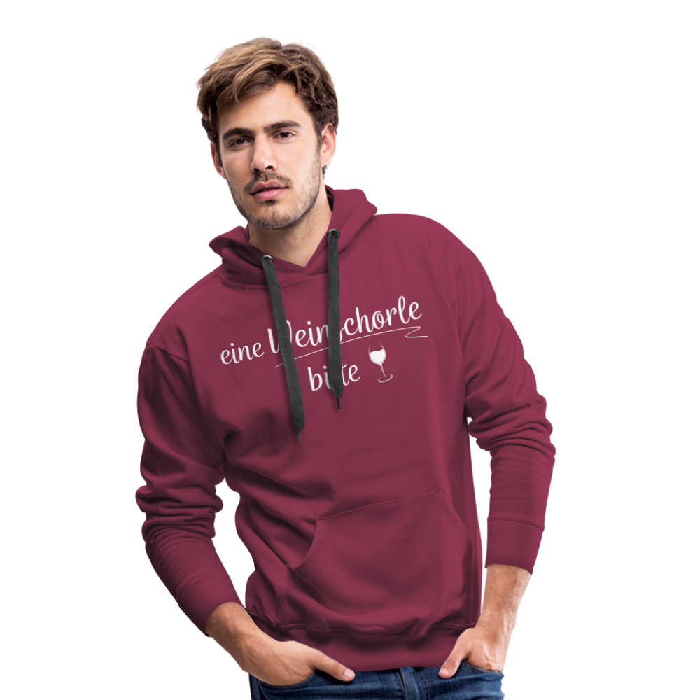 eine Weinschorle bitte - Männer Hoodie - Bordeaux