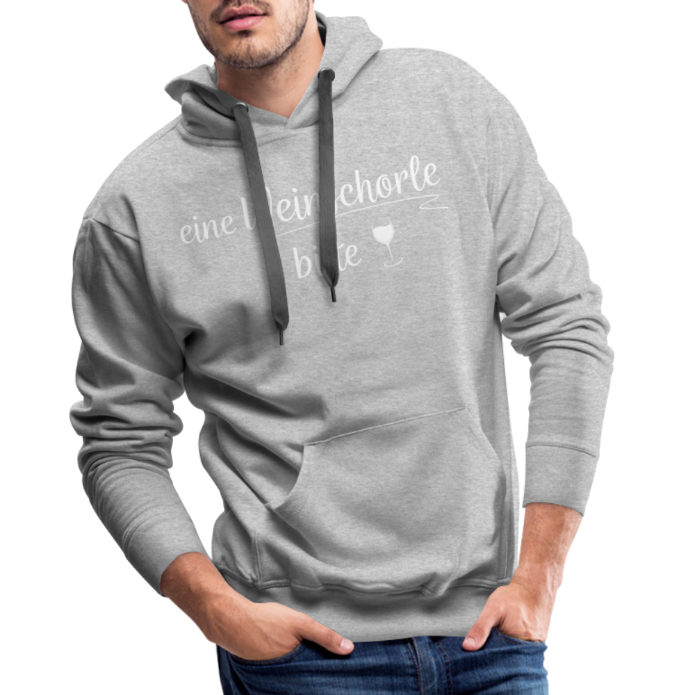 eine Weinschorle bitte - Männer Hoodie - Grau meliert