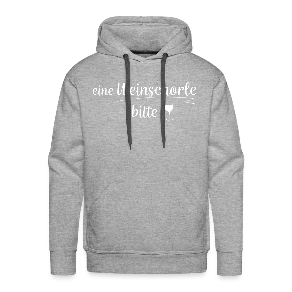 eine Weinschorle bitte - Männer Hoodie - Grau meliert