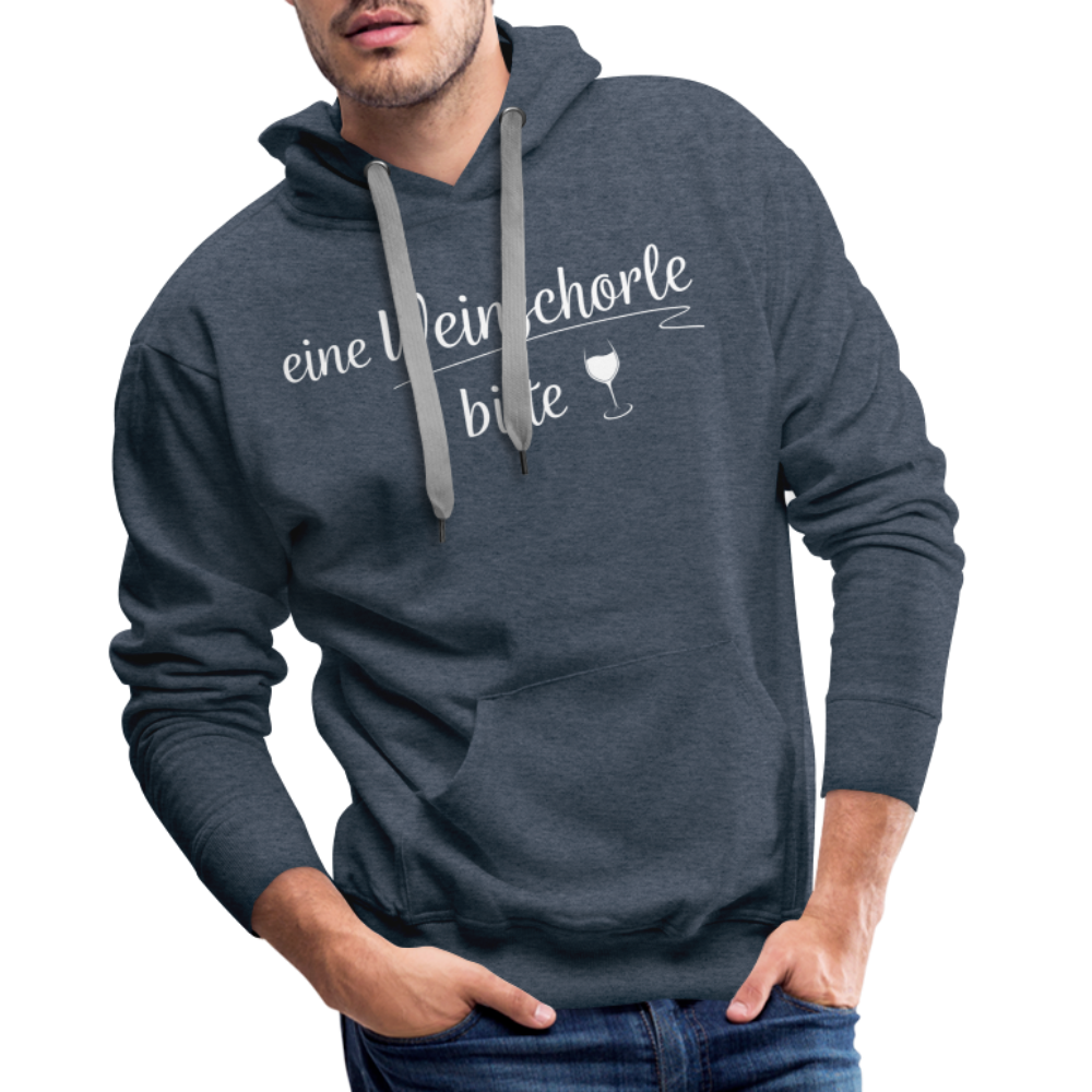 eine Weinschorle bitte - Männer Hoodie - Jeansblau