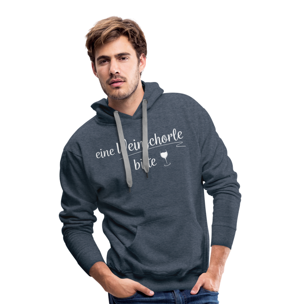 eine Weinschorle bitte - Männer Hoodie - Jeansblau