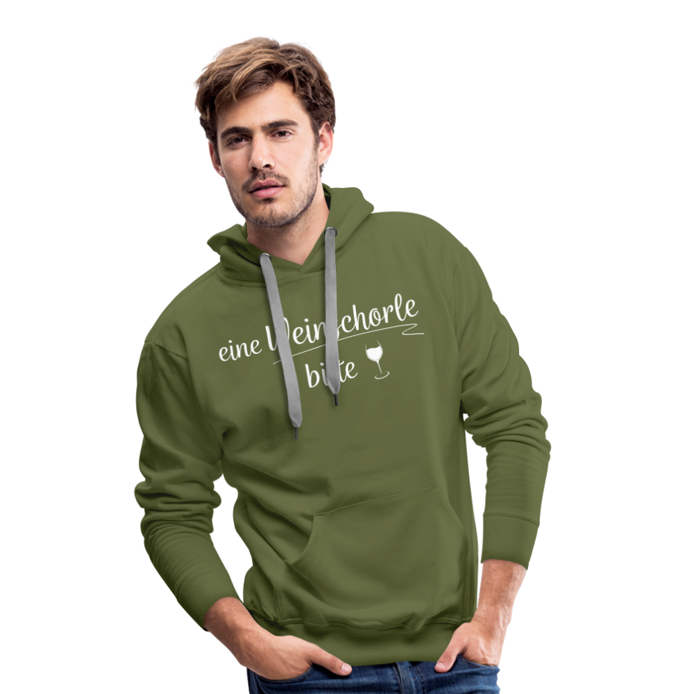 eine Weinschorle bitte - Männer Hoodie - Olivgrün