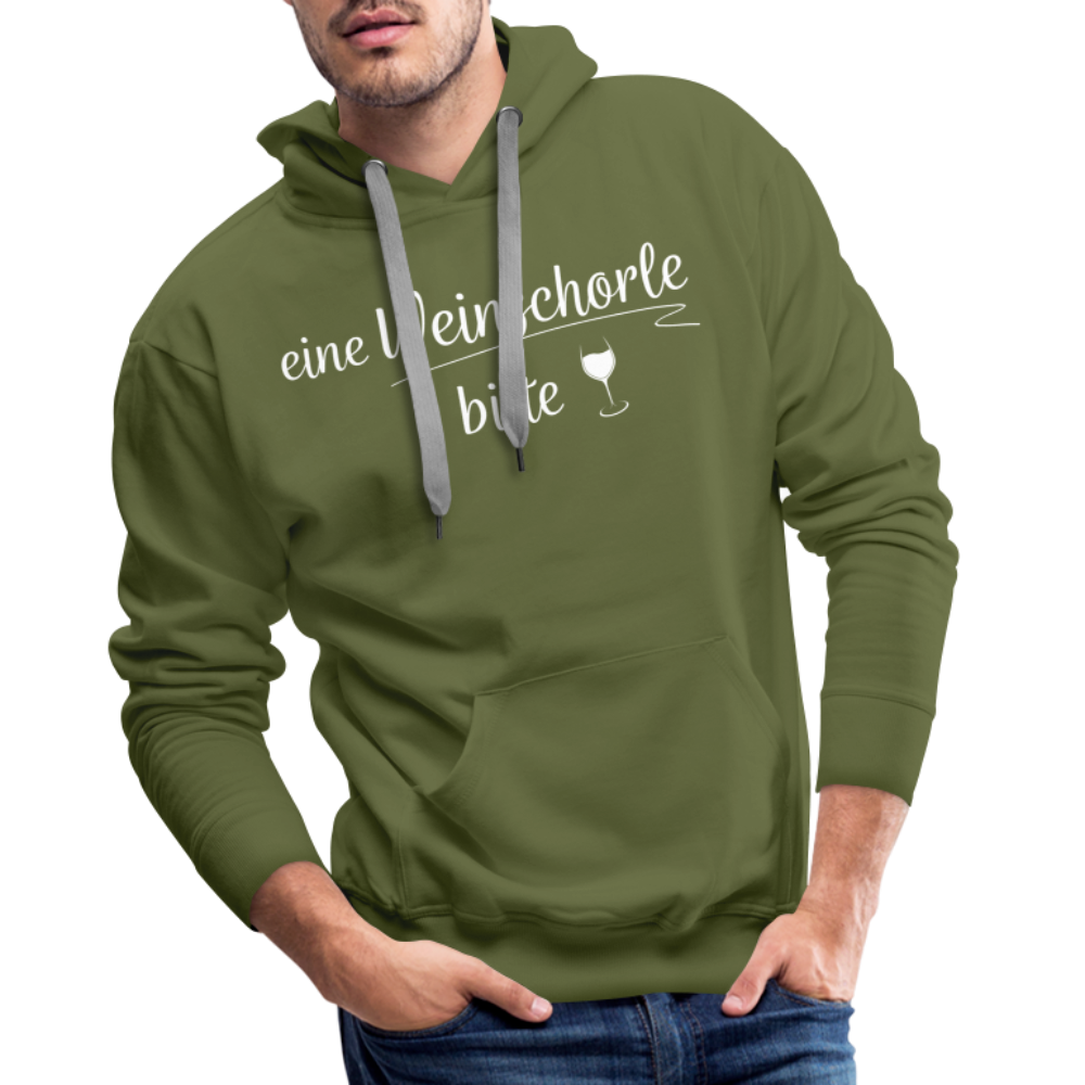 eine Weinschorle bitte - Männer Hoodie - Olivgrün