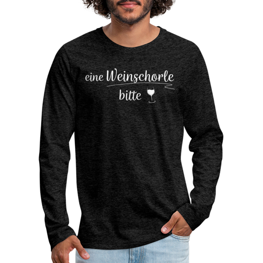 eine Weinschorle bitte - Männer Langarmshirt - Anthrazit