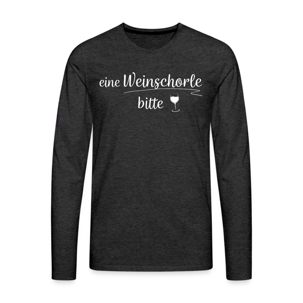 eine Weinschorle bitte - Männer Langarmshirt - Anthrazit