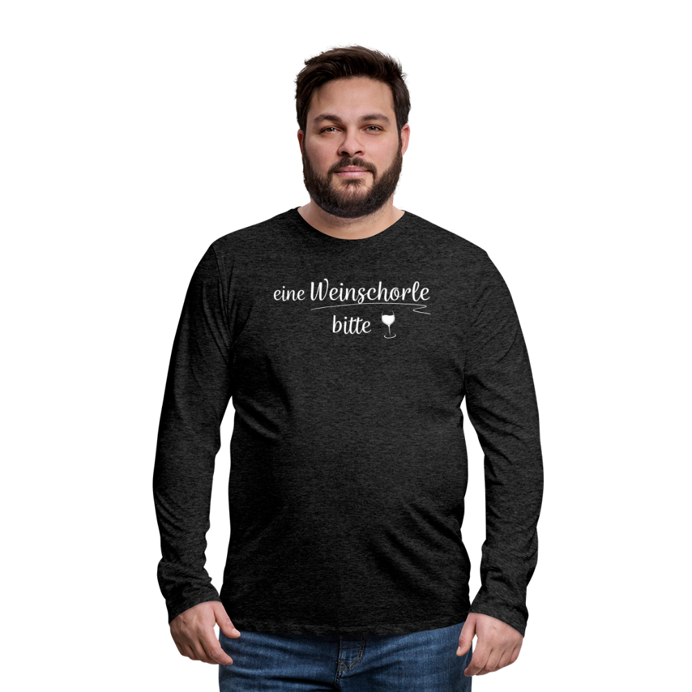 eine Weinschorle bitte - Männer Langarmshirt - Anthrazit