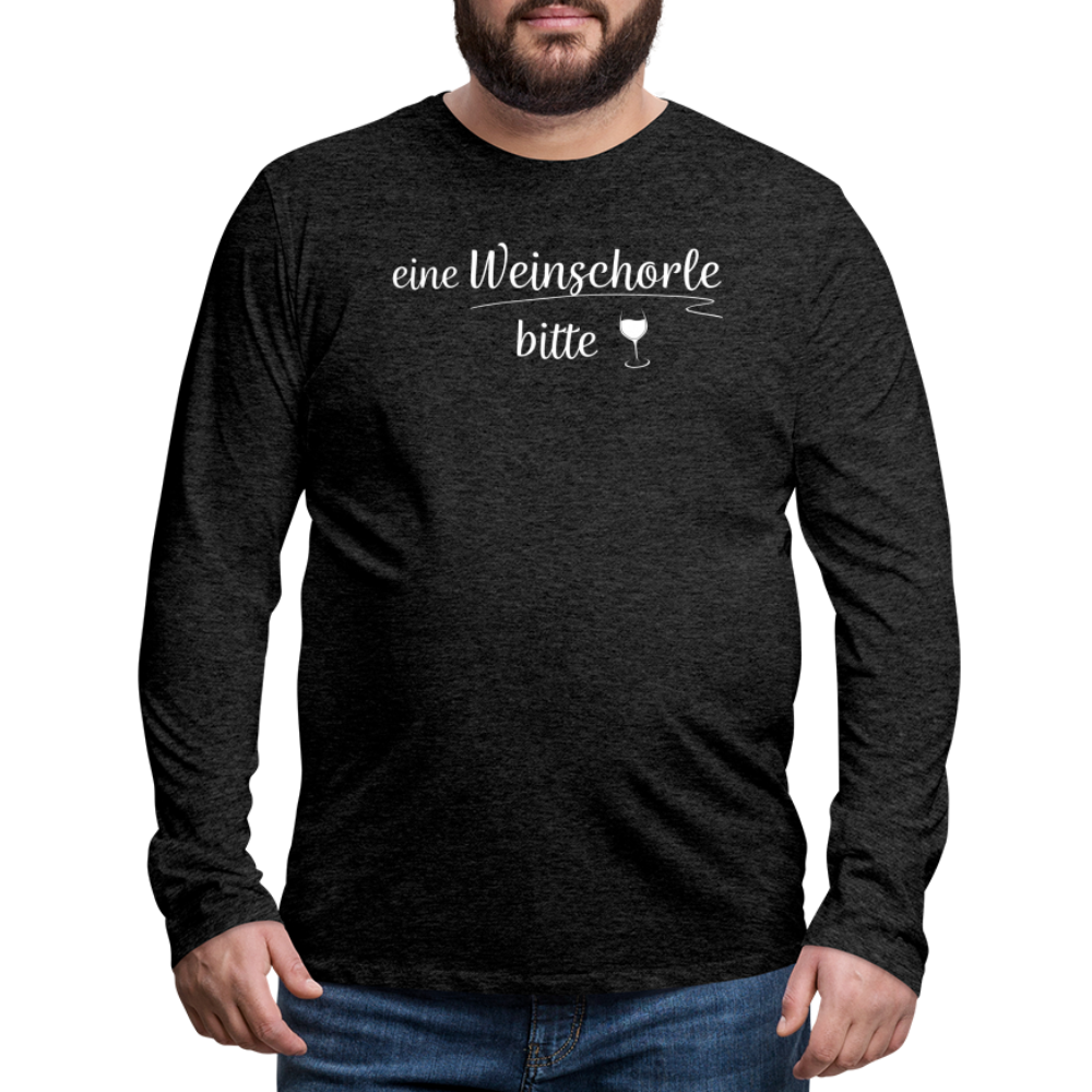 eine Weinschorle bitte - Männer Langarmshirt - Anthrazit